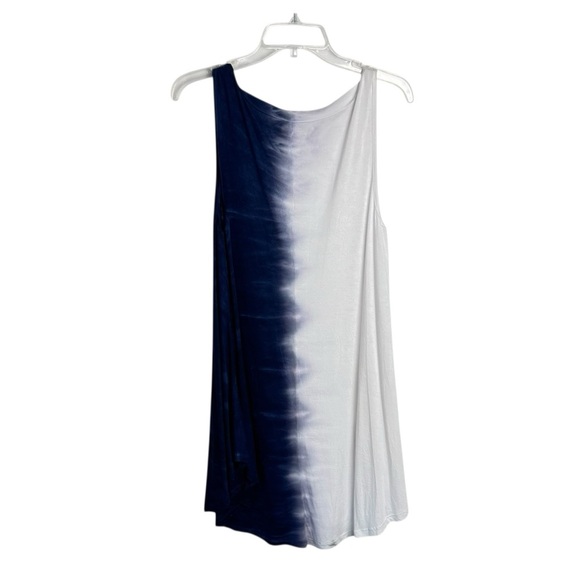 Lane Bryant sleeveless crew neck tunic tank top blue & white size 14/16 - Picture 4 of 5